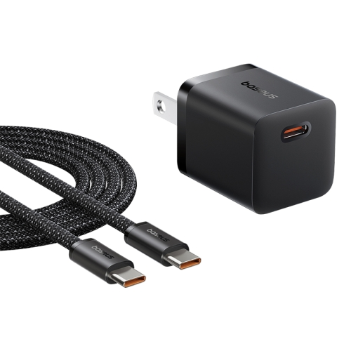 Baseus Charger GaN5 25W mini For Samsung S24 S23 S21 S20 Google Pixel Iphone 15 Series With Type-c Cable US -P1011090B113-01